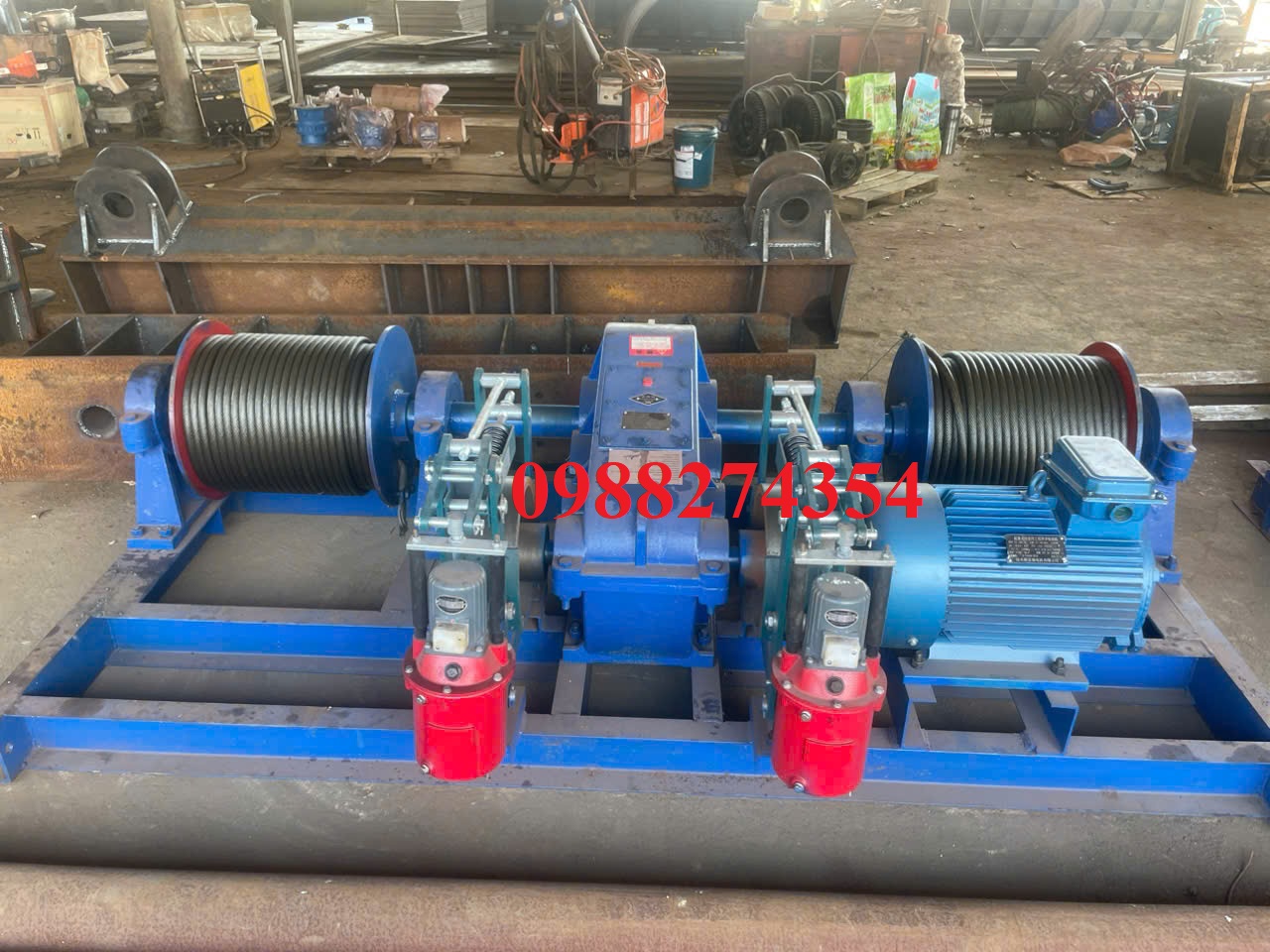 Tời kéo mặt đất JM6 (6Tấn), Tời đôi 2 tang trống 6 tấn, tời nâng hạ dầm 6 tấn Tời kéo mặt đất JM6 (6Tấn), Tời đôi 2 tang trống 6 tấn, tời nâng hạ dầm 6 tấn